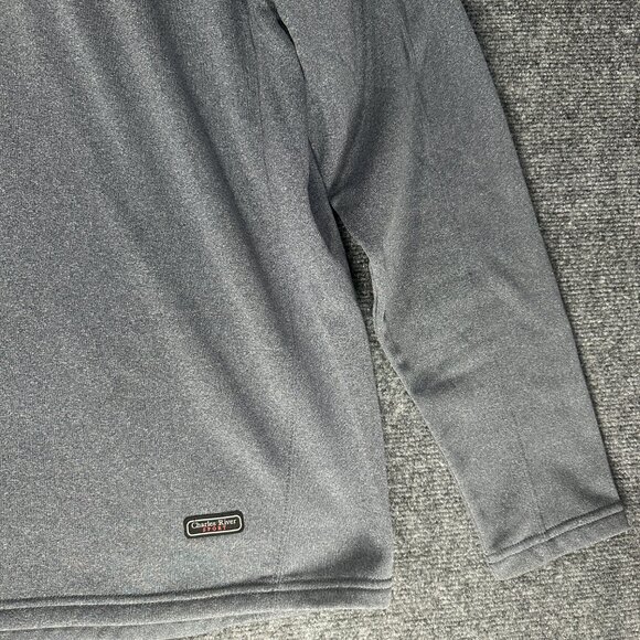 Charles River Sweatshirt Mens Large 1/4 Zip Gray Long Sleeve Logo Pullover Sport - Picture 2 of 6